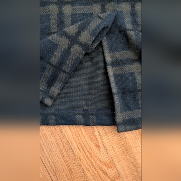 Zara Dark Gray Plaid Pencil Skirt - Picture 4 of 5